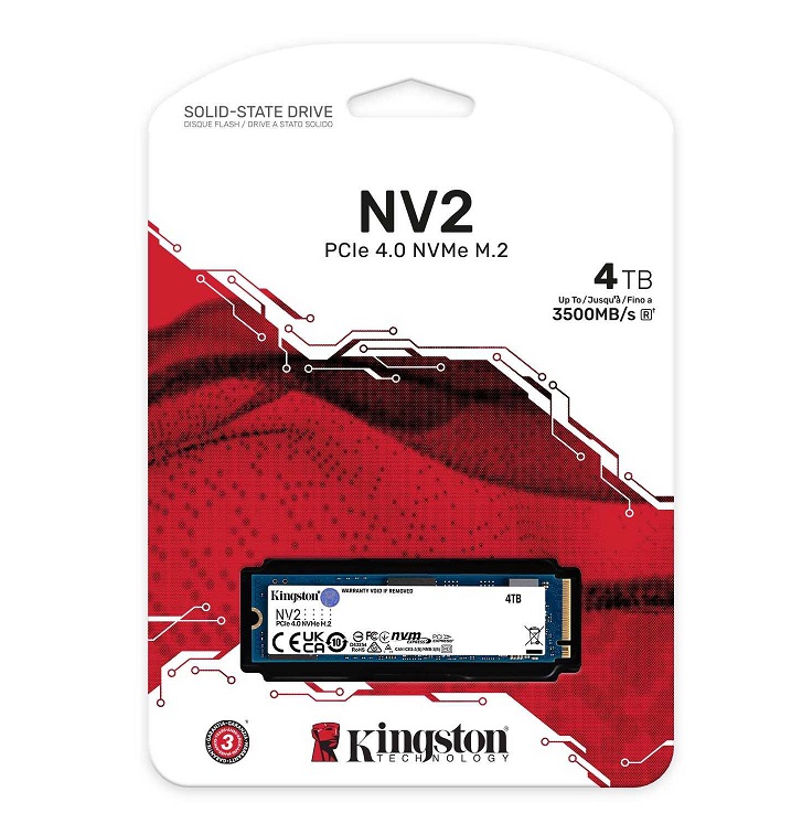 SSD M.2 2280 Kingston NV2 4TB 3D QLC NVMe 3